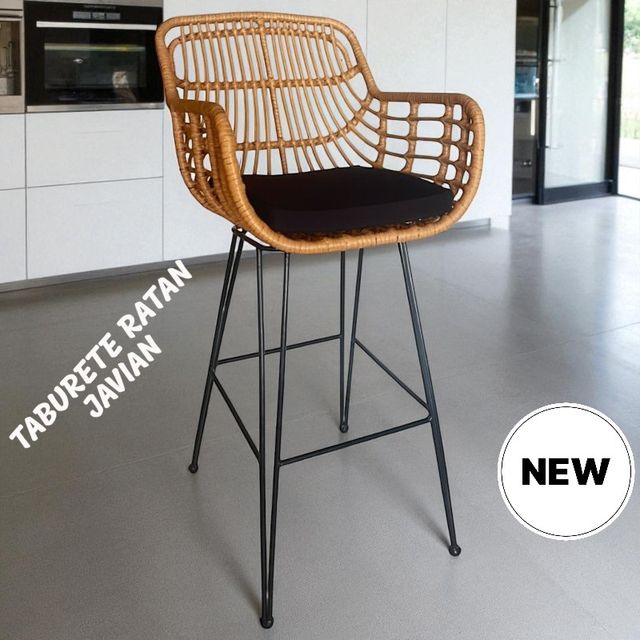 Taburete Ratan Javian - Moderno