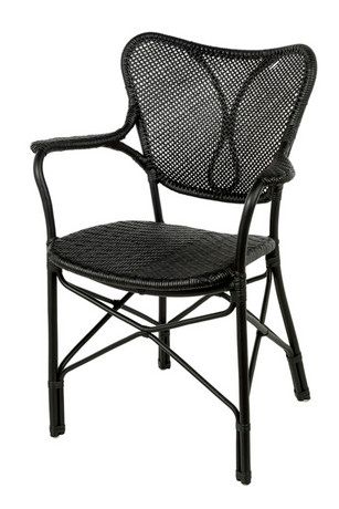 Silla Brucs rattan negra modelo arcade