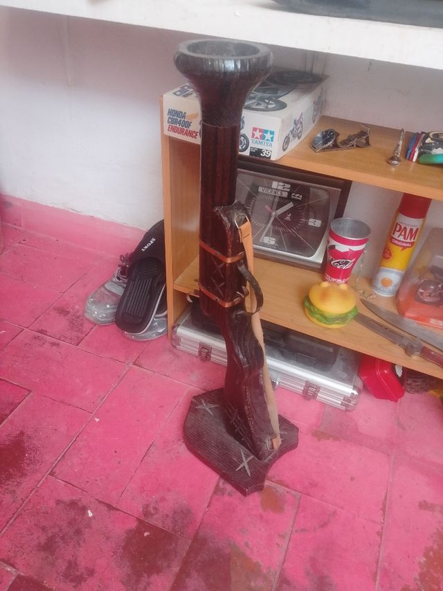 Cenicero artesanal madera