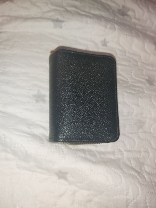 Monedero/tarjetero negro pequeño