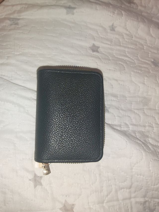 Monedero/tarjetero negro pequeño