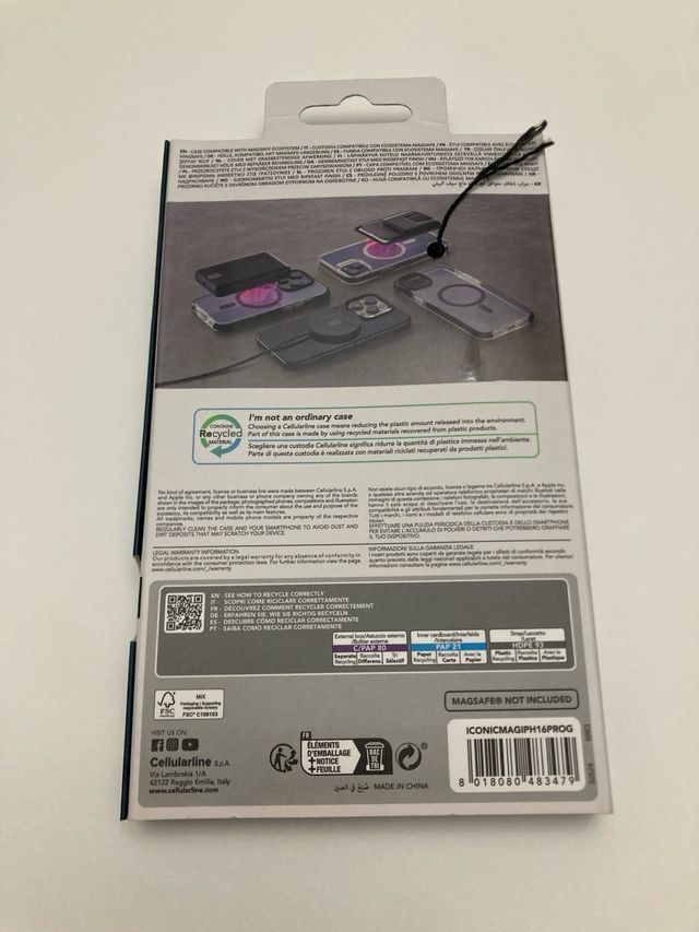 Custodia Iphone 16 Pro Cellularline Iconic Mag