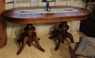 Mesa comedor ovalada madera