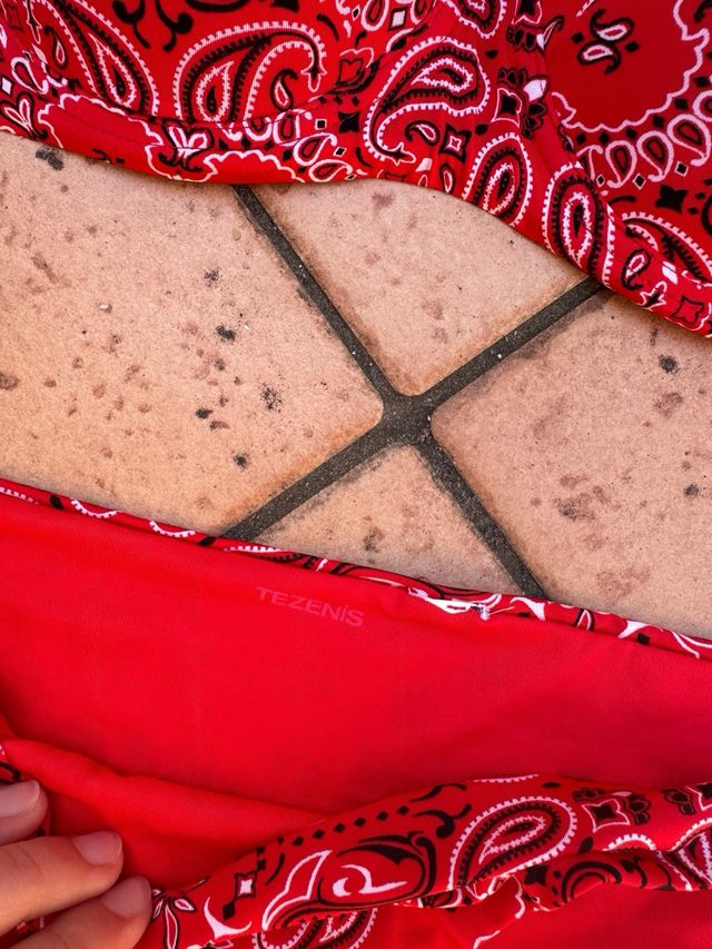 Bikini Tezenis rosso bandana con balconcino fascia