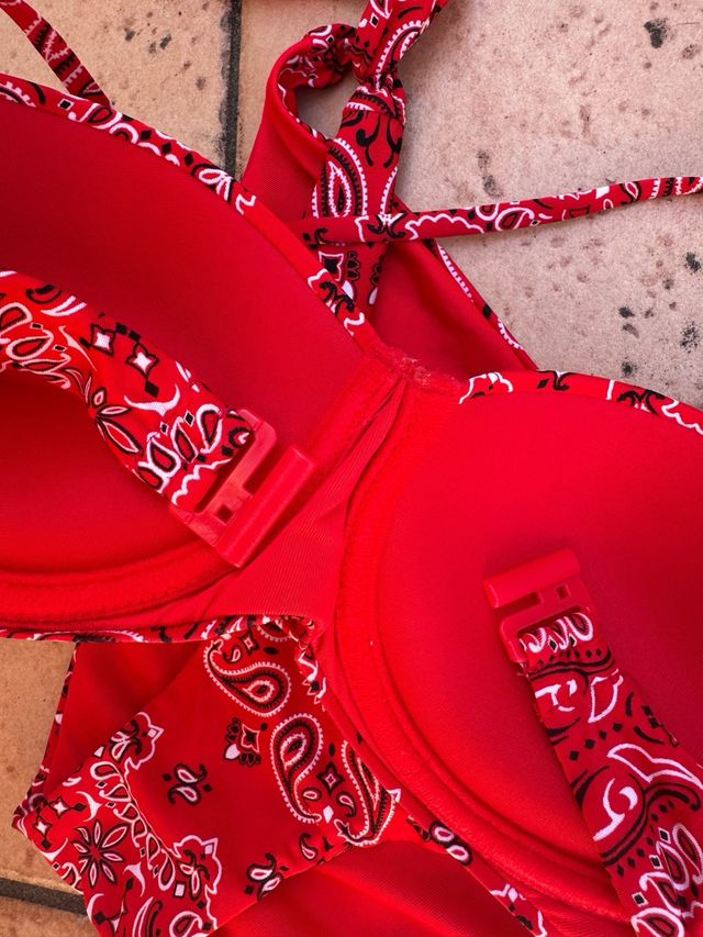 Bikini Tezenis rosso bandana con balconcino fascia