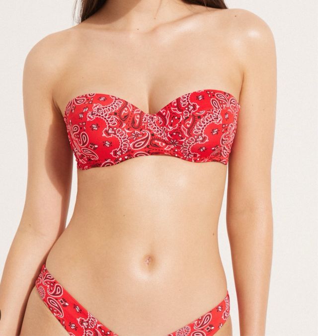 Bikini Tezenis rosso bandana con balconcino fascia