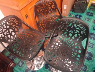 3 Sedie Bar in Metallo - Stile Vintage