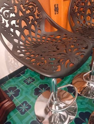 3 Sedie Bar in Metallo - Stile Vintage