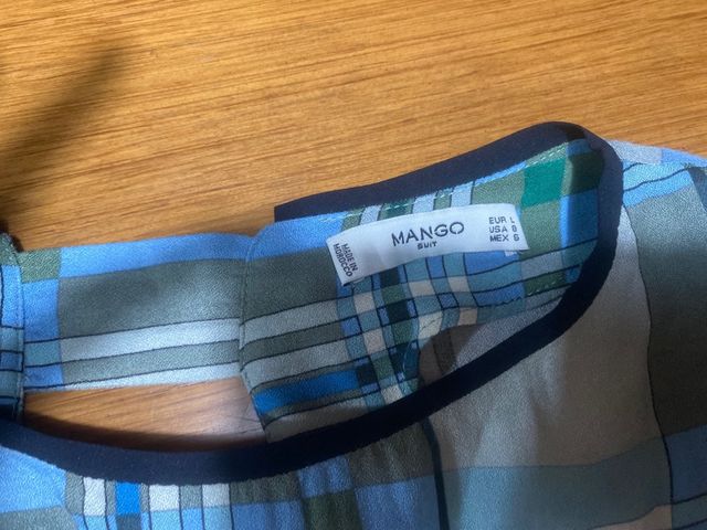 Camisa cuadros azul mujer