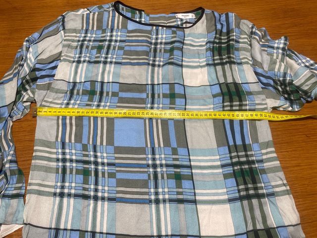 Camisa cuadros azul mujer