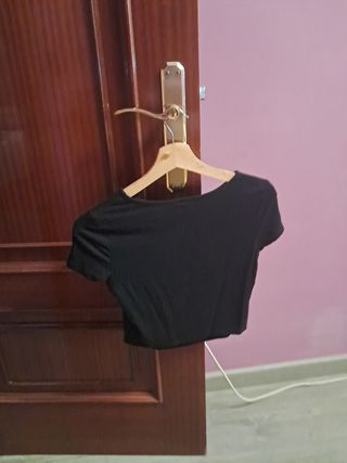 Top negro c/escote - Talla única