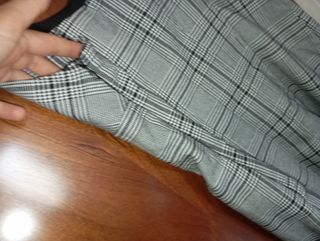 Vestido Lefties cuadros gris-negro XS
