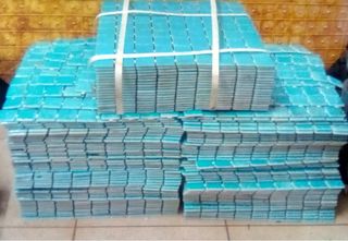 Mosaico de cristal azul