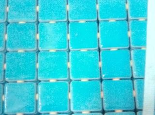 Mosaico de cristal azul