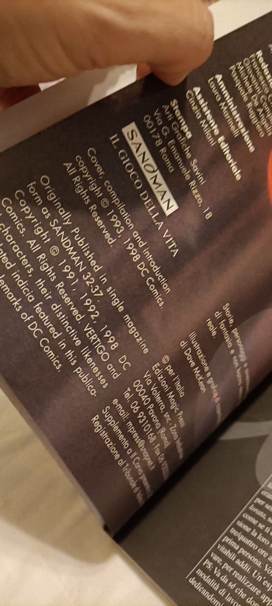 Sandman Il gioco della vita - Come nuovo