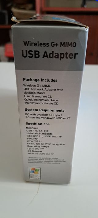 Adaptador USB WiFi Belkin G+ MIMO