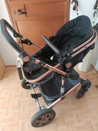 Carrito bebé KESSER negro-dorado