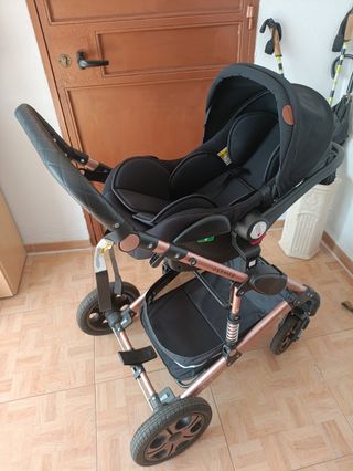 Carrito bebé KESSER negro-dorado