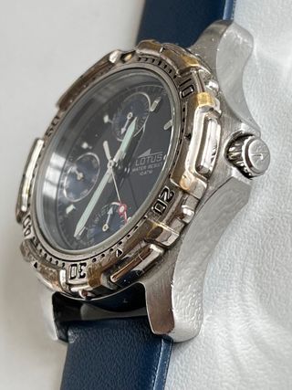 Reloj Lotus como nuevo Azul y Plateado