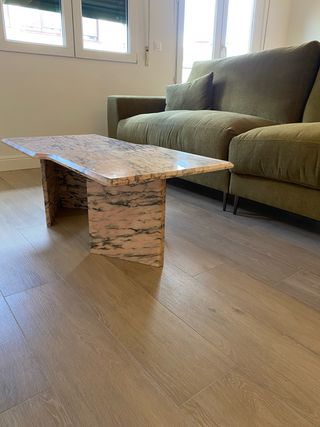 Mesa centro mármol rosa