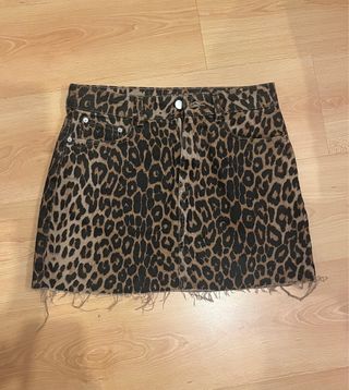 Mini Falda Leopardo Marrón