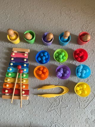 Juguetes Montessori: Xilófono & Clasificador 