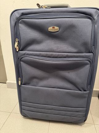 Maleta Roncato de tela azul expandible grande