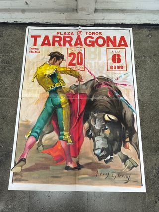 Cartel Taurino Tarragona 1978. Vintage 