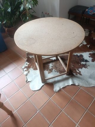Mesa redonda plegable 80cm
