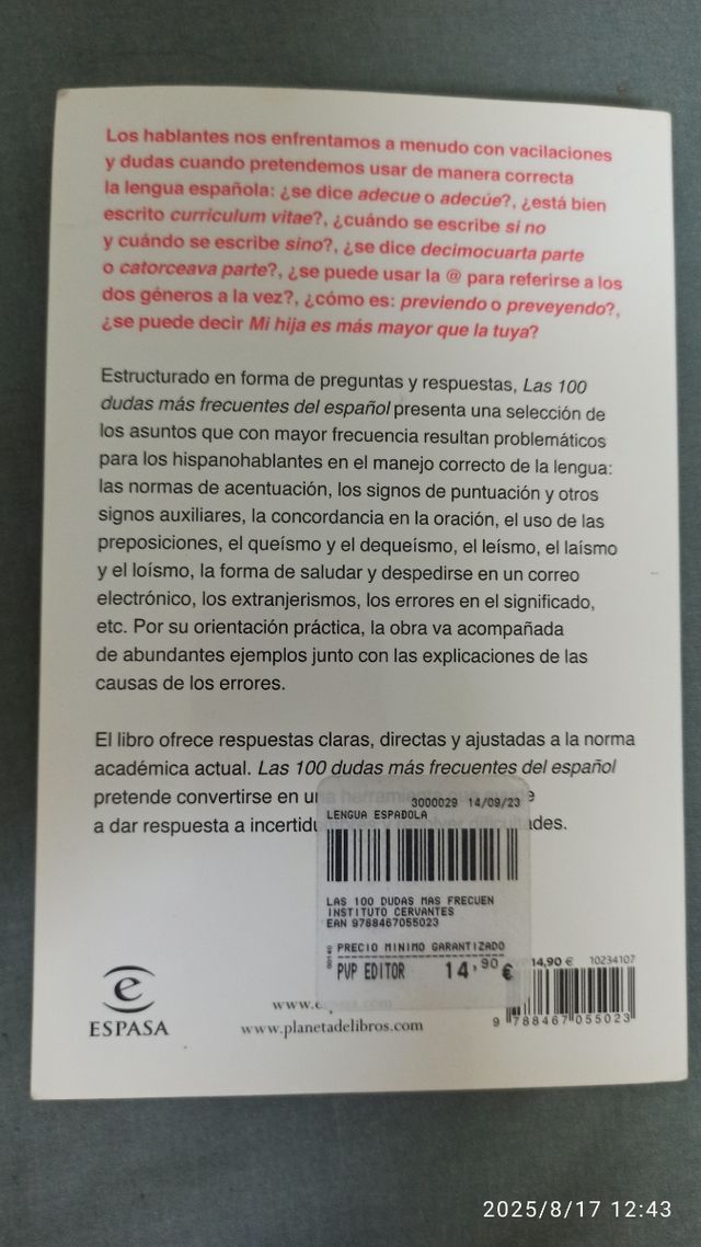 Las 100 dudas más frecuentes del español