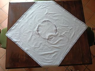 Tovaglia ricamata cotone bianco