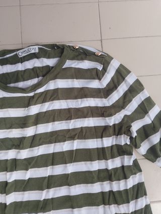 Jersey rayas CAPPUCCINI verde oliva, casi sin usar