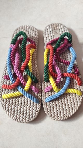 Sandalias planas multicolor 40,5