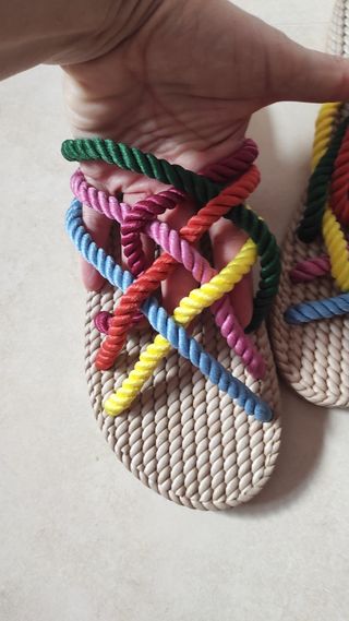 Sandalias planas multicolor 40,5
