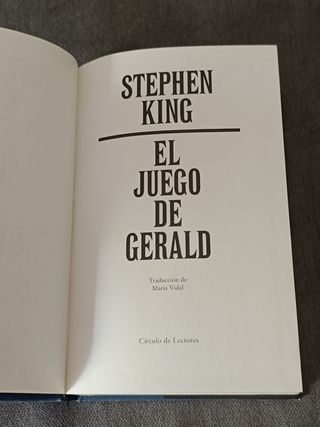 El juego de Gerald de Stephen King 