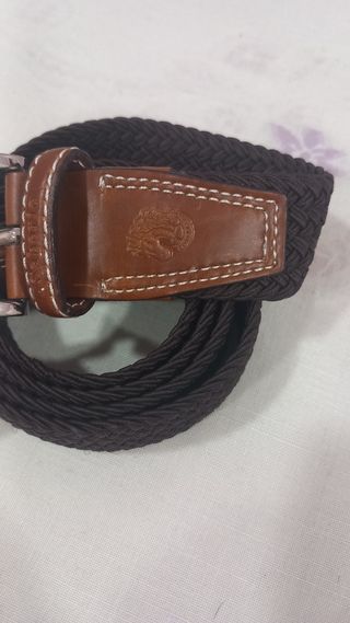 Cinturón trenzado marrón chocolate 115 cm