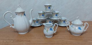 Juego café porcelana azul y blanco