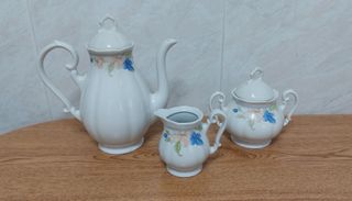 Juego café porcelana azul y blanco