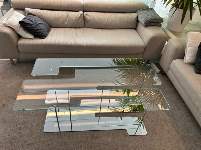 Mesa centro cristal moderna Tonelli Design