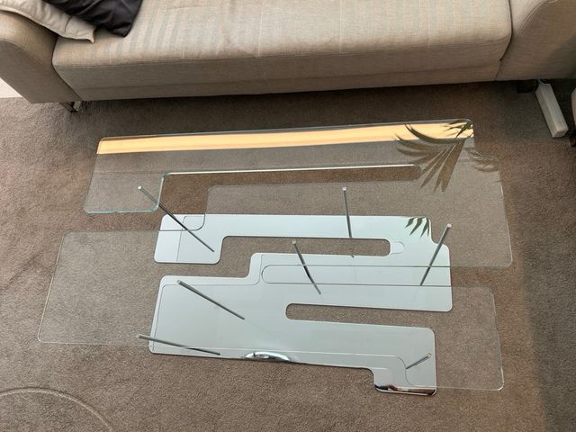 Mesa centro cristal moderna Tonelli Design