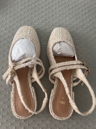 Bailarinas Zara beige -talla 36