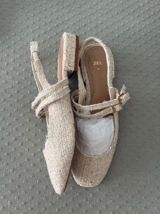 Bailarinas Zara beige -talla 36