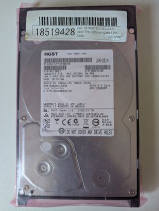 Disco Duro HGST EMC ISILON HDD 1TB 7200 RPM
