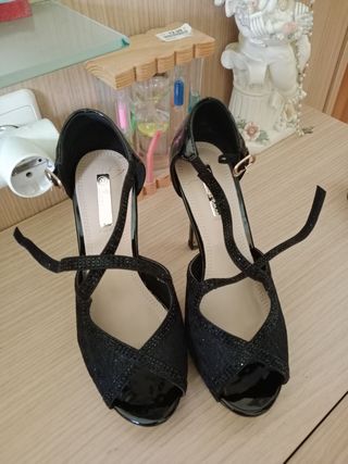 Zapatos tacón negros talla 37