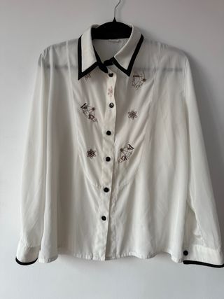 Blusa bordada vintage años 70