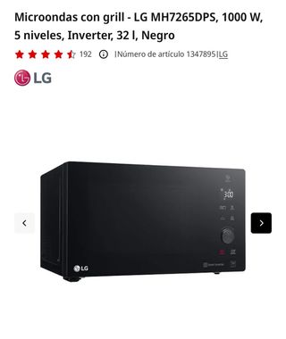 Microondas LG MH7265DPS - 1000W