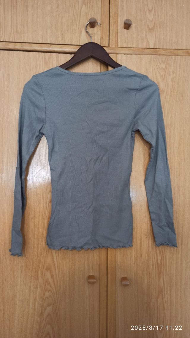 Camiseta mujer manga larga ajustada