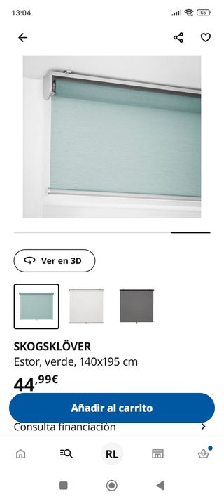 Estor IKEA SKOGSKLÖVER 140x195cm. SIN ABRIR