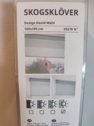 Estor IKEA SKOGSKLÖVER 140x195cm. SIN ABRIR