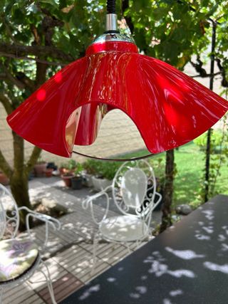 Lámpara techo vintage roja